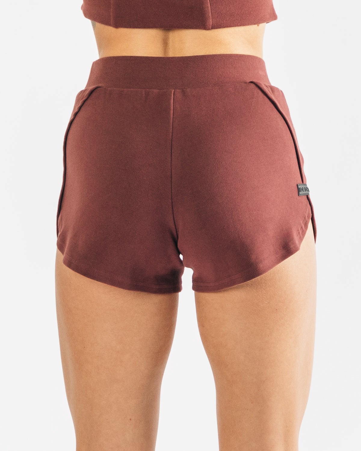 Alphalete Relaxed Single-Brushed High Slit Krótkie Mahogany | 23108-EZKX