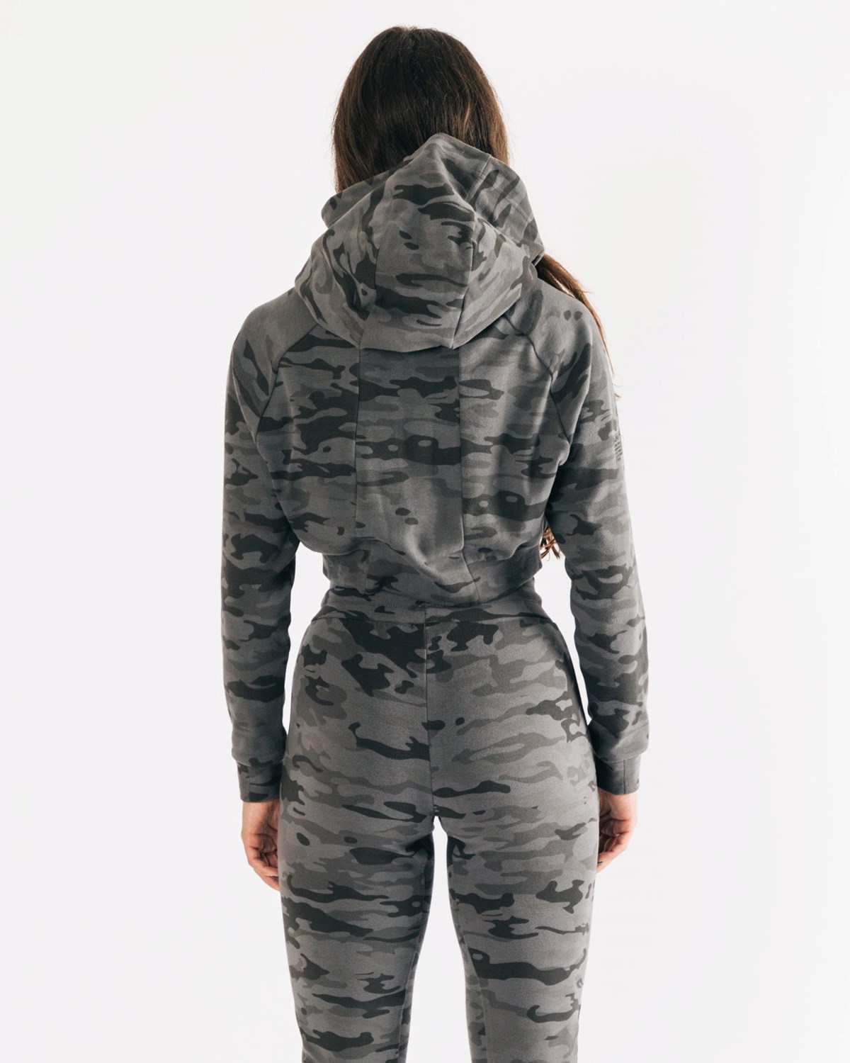 Alphalete Relaxed Single-Brushed Pullover Hoodie Camo | 45076-VWLB