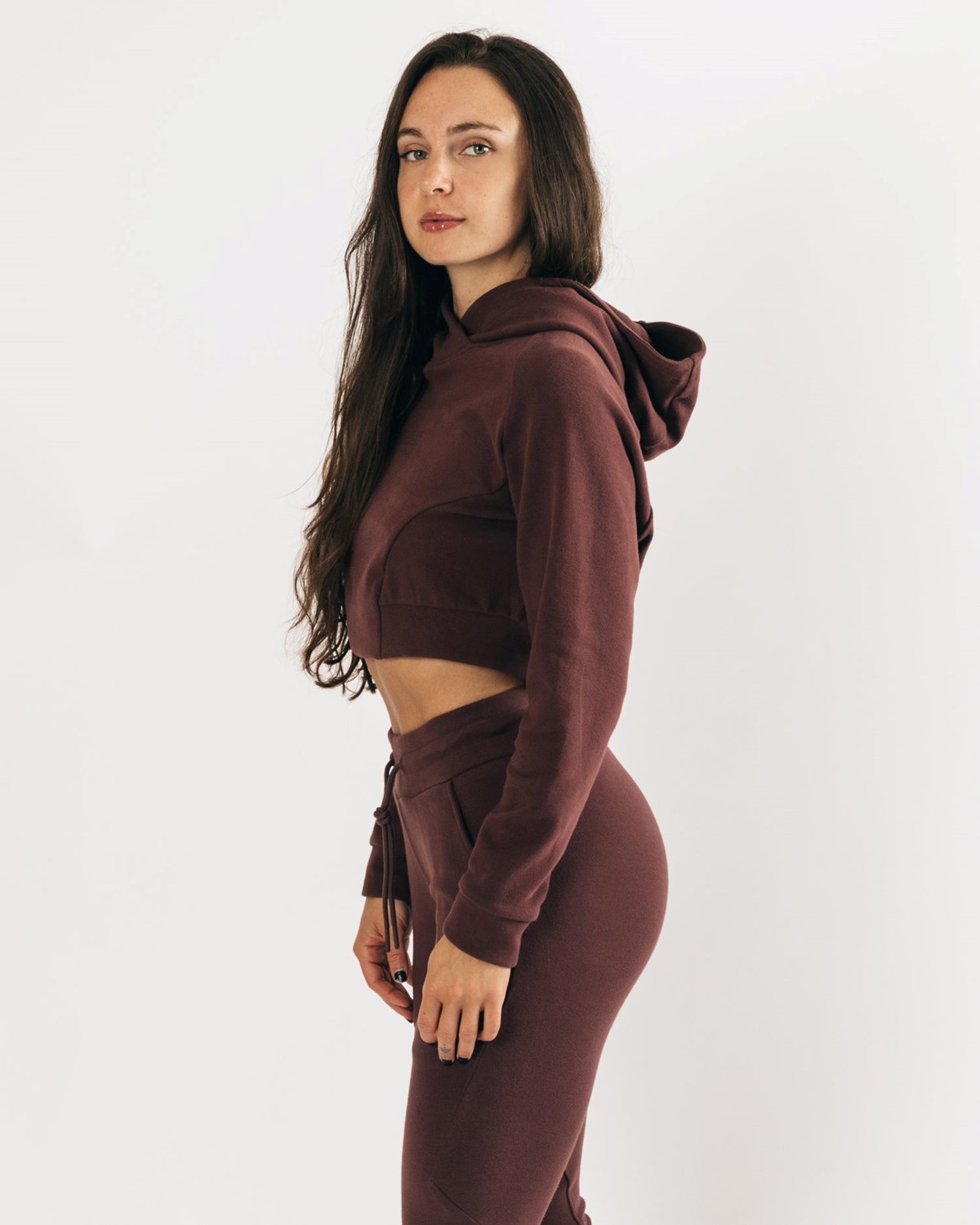 Alphalete Relaxed Single-Brushed Pullover Hoodie Mahogany | 54982-PSTC