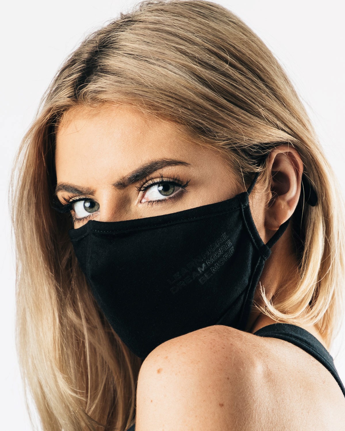 Alphalete Reusable Face Mask Czarne | 54609-GFRJ