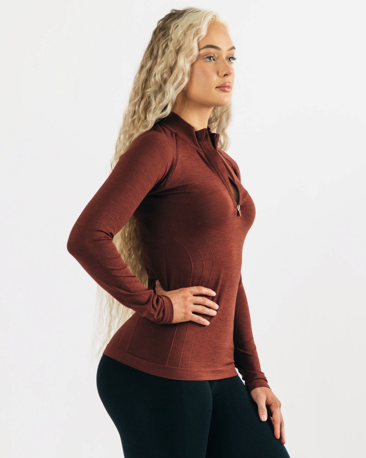 Alphalete Seamless Pullover Jacket Miedź | 02659-QUBG