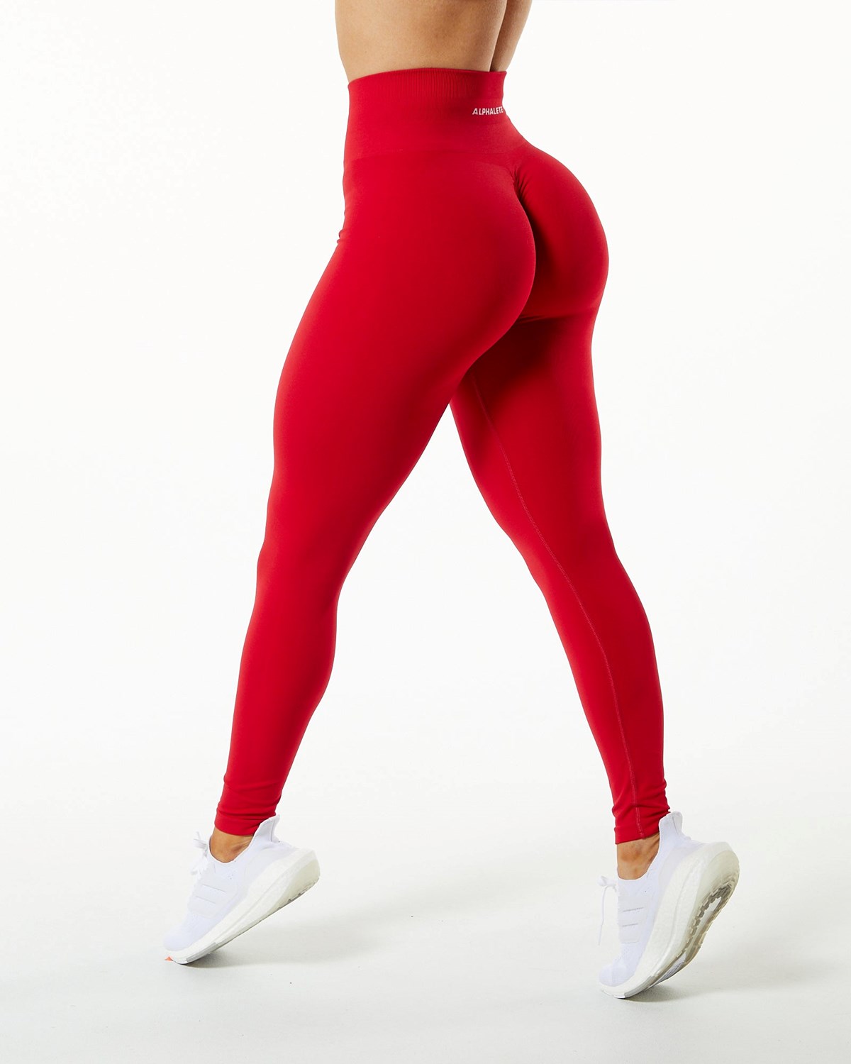 Alphalete Seamless Scrunch Legging Czerwone | 83059-PMYA