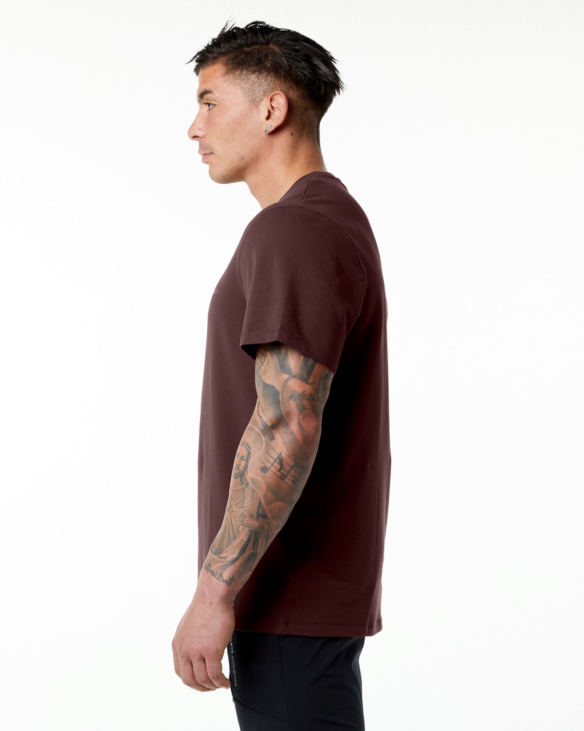 Alphalete Set-In Sleeve Tee Bordowe | 06712-YSBH