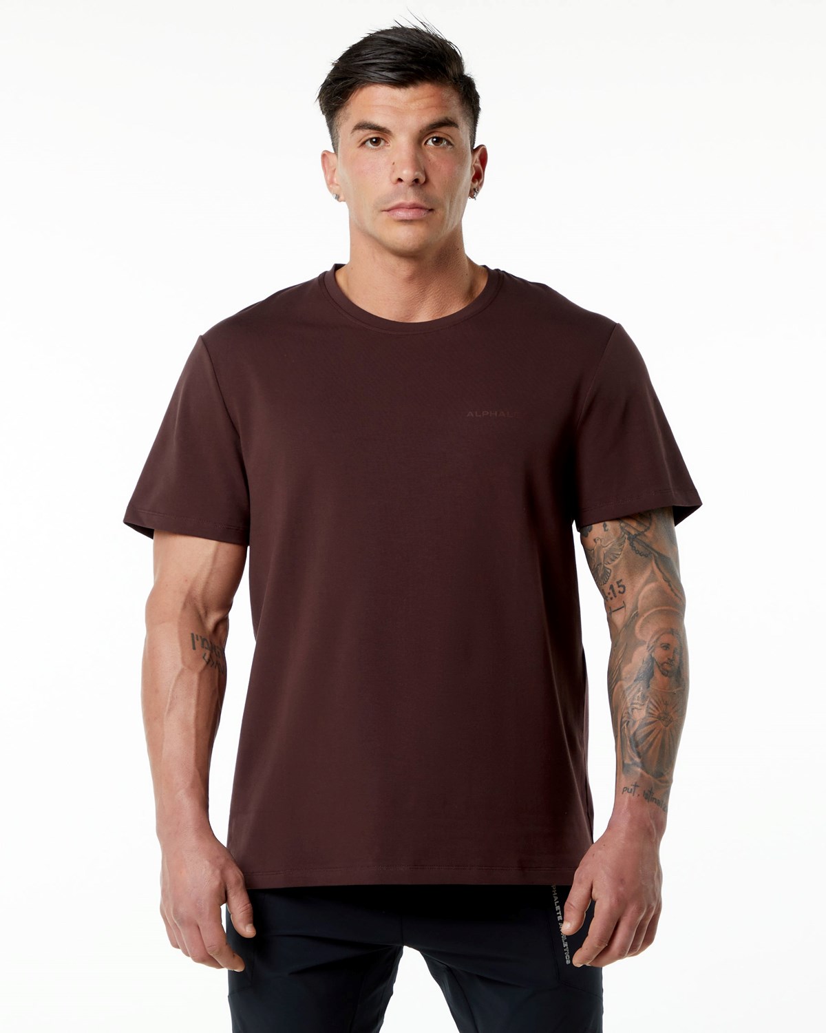 Alphalete Set-In Sleeve Tee Bordowe | 06712-YSBH