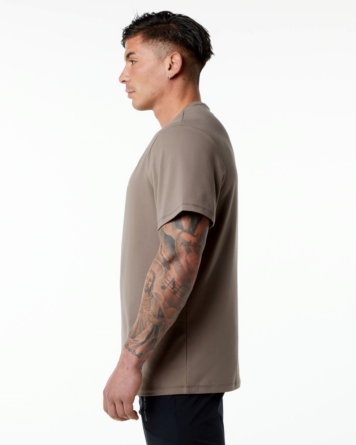 Alphalete Set-In Sleeve Tee Mocha | 68935-MUQS