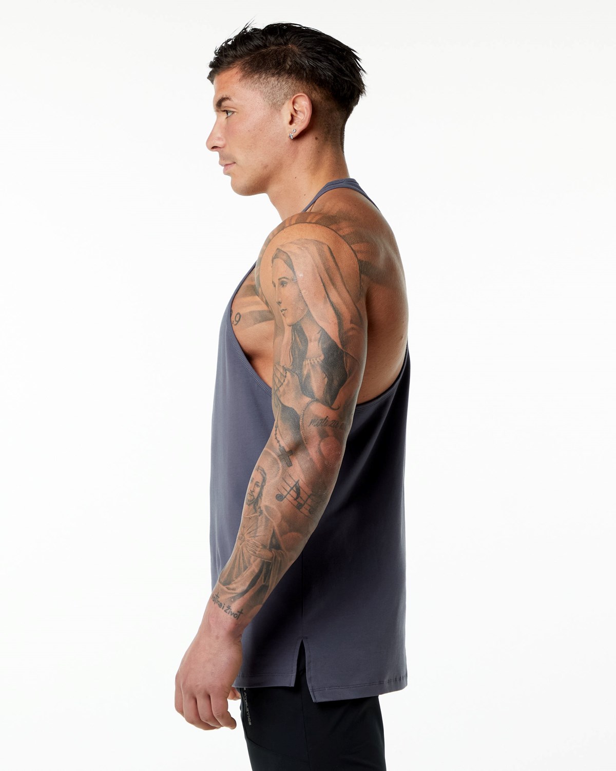 Alphalete Stepped Hem Stringer Fioletowe | 74829-ULKW