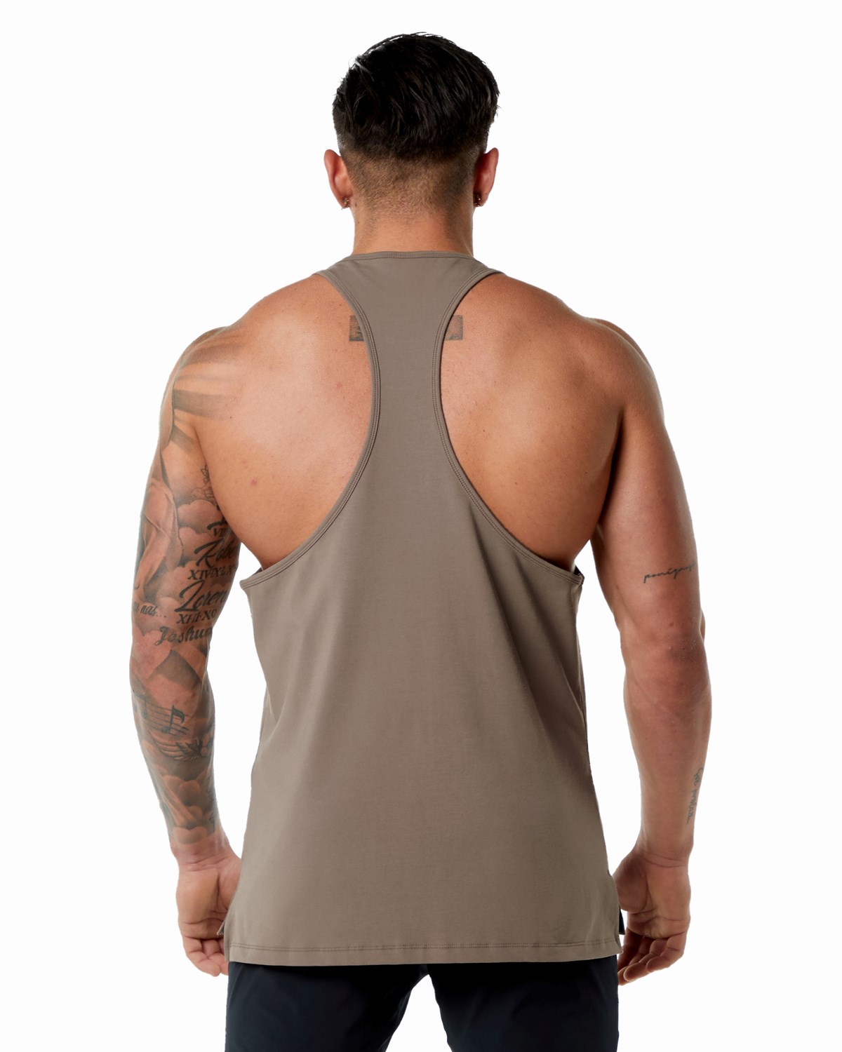 Alphalete Stepped Hem Stringer Mocha | 82513-RSZU