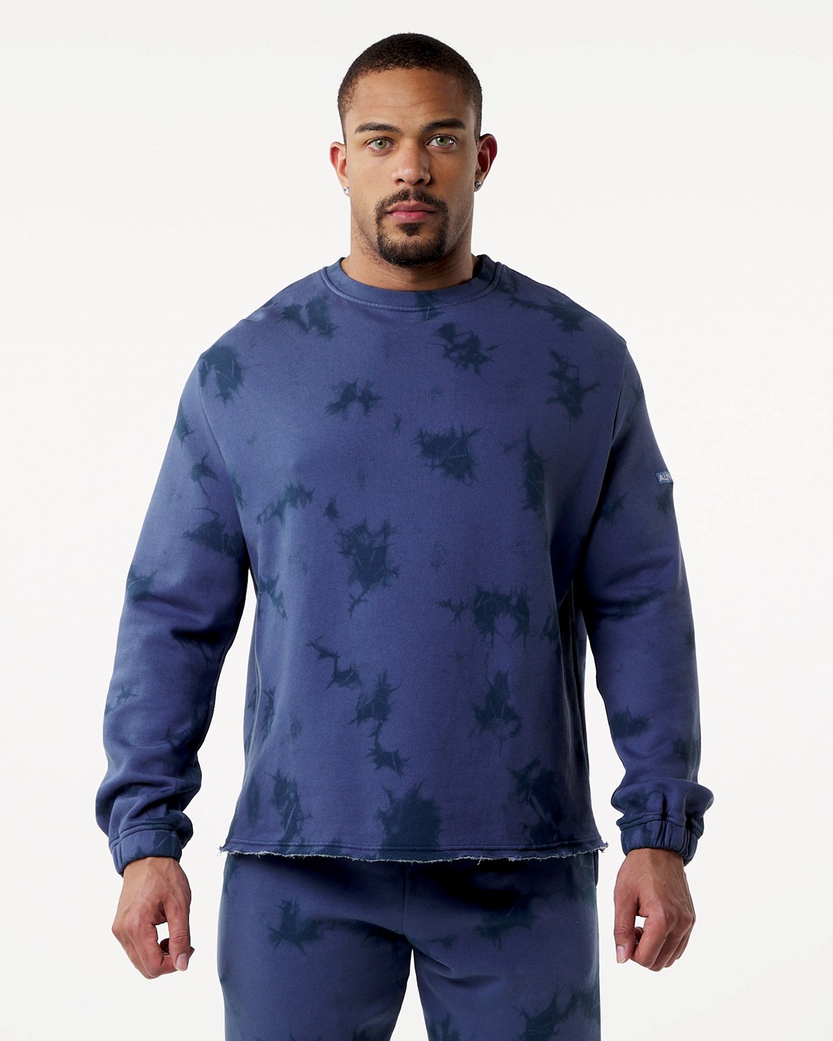 Alphalete Washed Fleece Swetry Moonlight | 23418-WIAQ