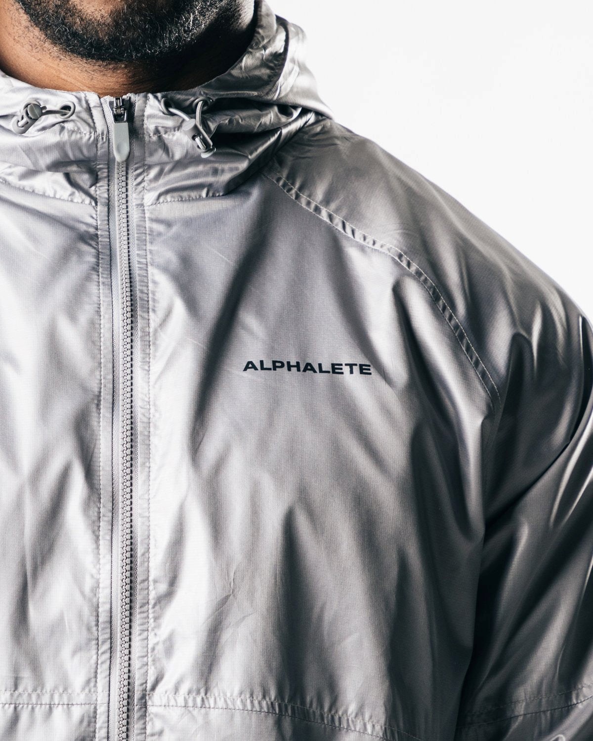 Alphalete Woven Performance Jacket Charcoal | 83945-XLEU