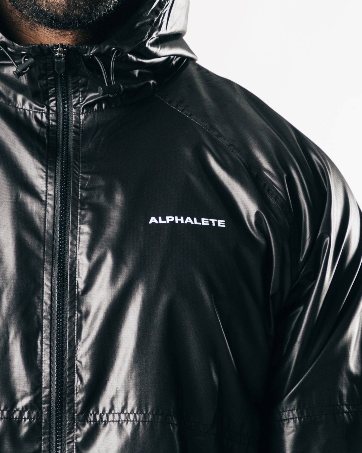 Alphalete Woven Performance Jacket Czarne | 43910-YHMQ