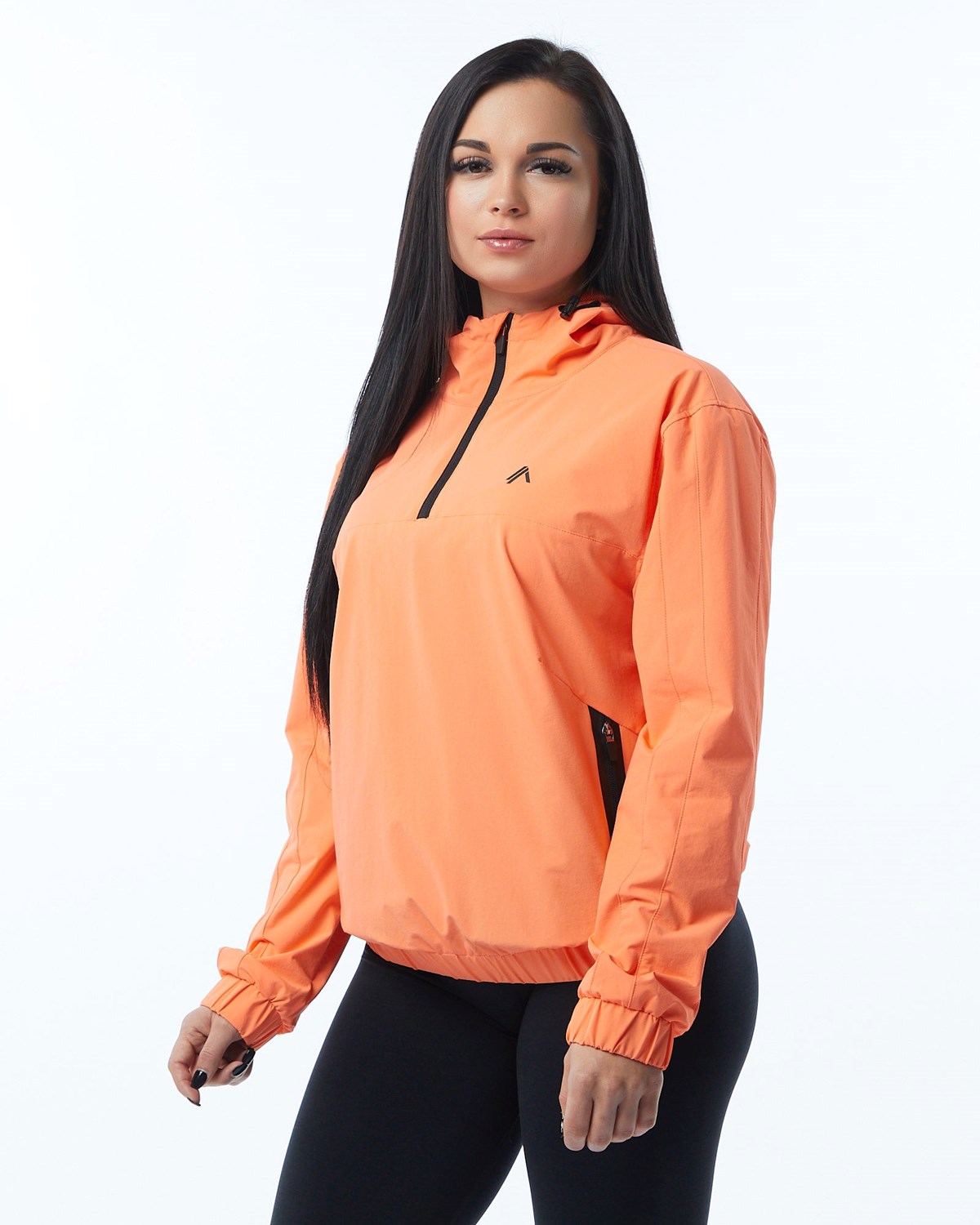 Alphalete Woven Performance Jacket Electric Peach | 39845-ESMF