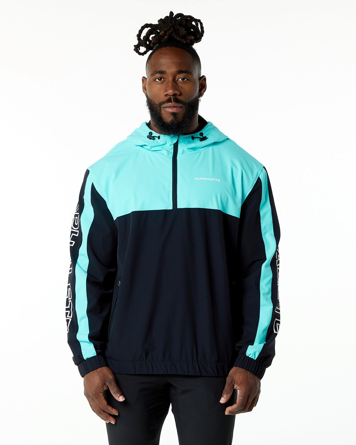 Alphalete Woven Performance Jacket Niebieskie | 09475-LVKM