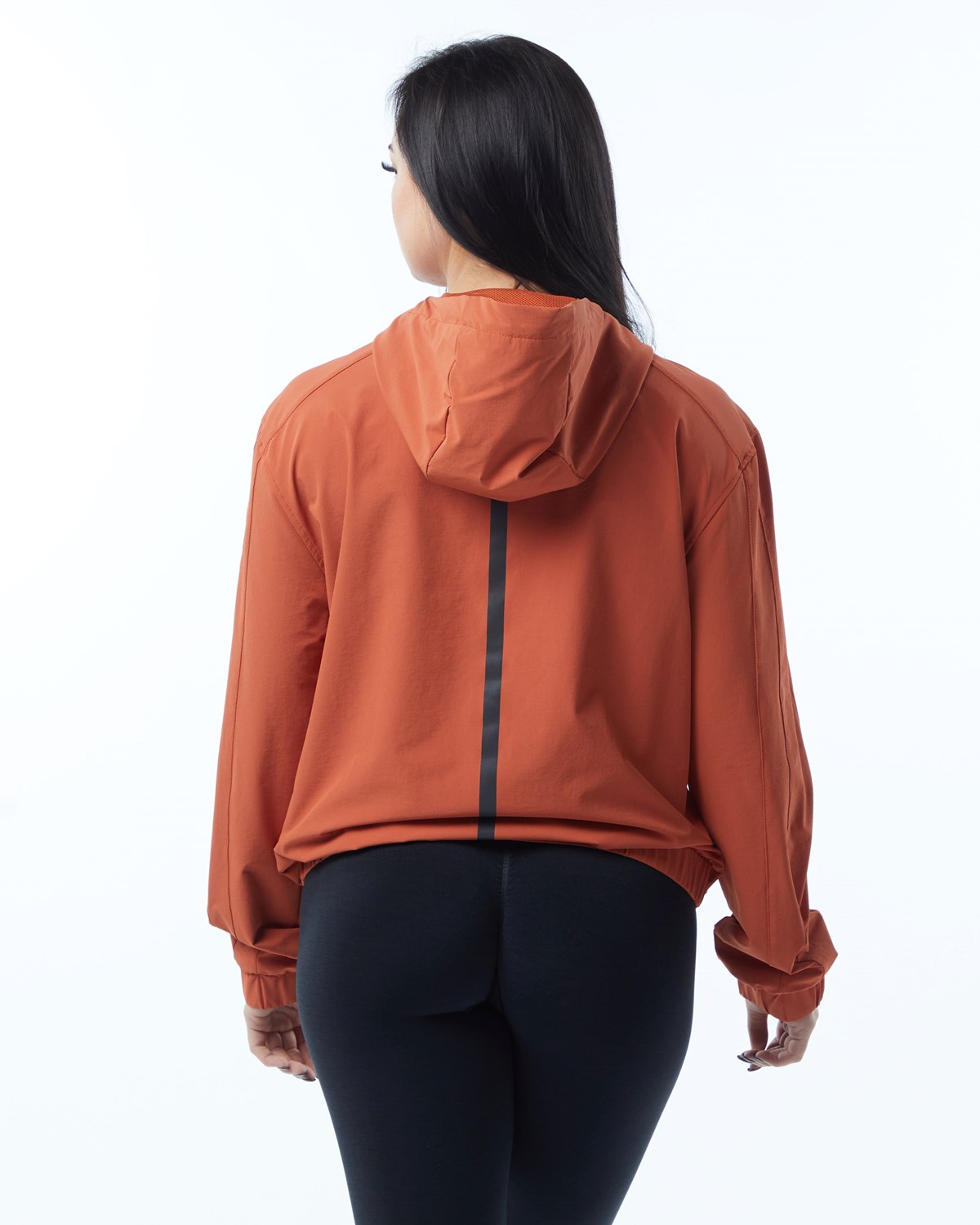 Alphalete Woven Performance Jacket Sour Tangerine | 27643-ASNU