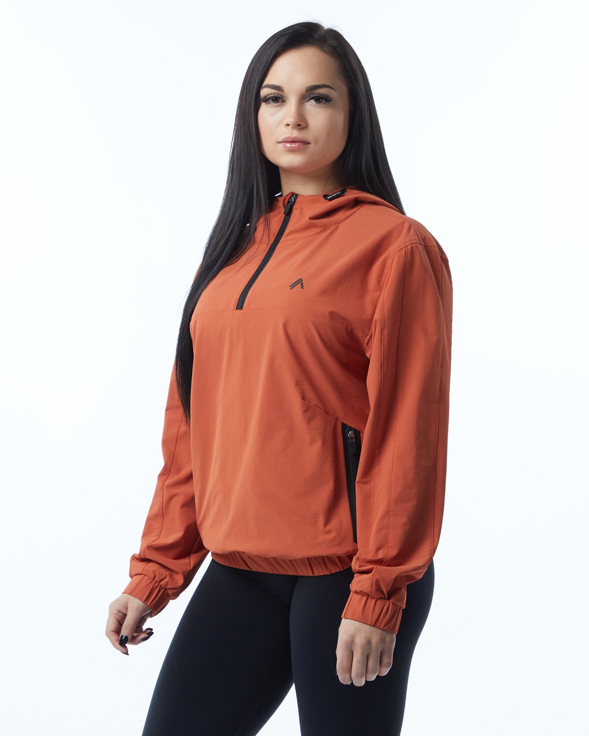 Alphalete Woven Performance Jacket Sour Tangerine | 27643-ASNU