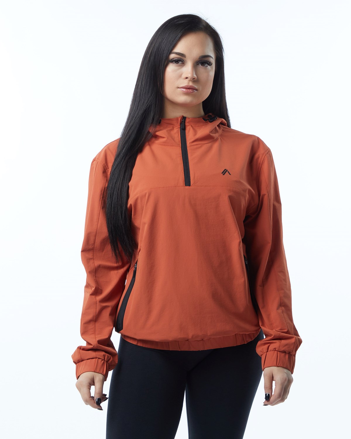 Alphalete Woven Performance Jacket Sour Tangerine | 27643-ASNU