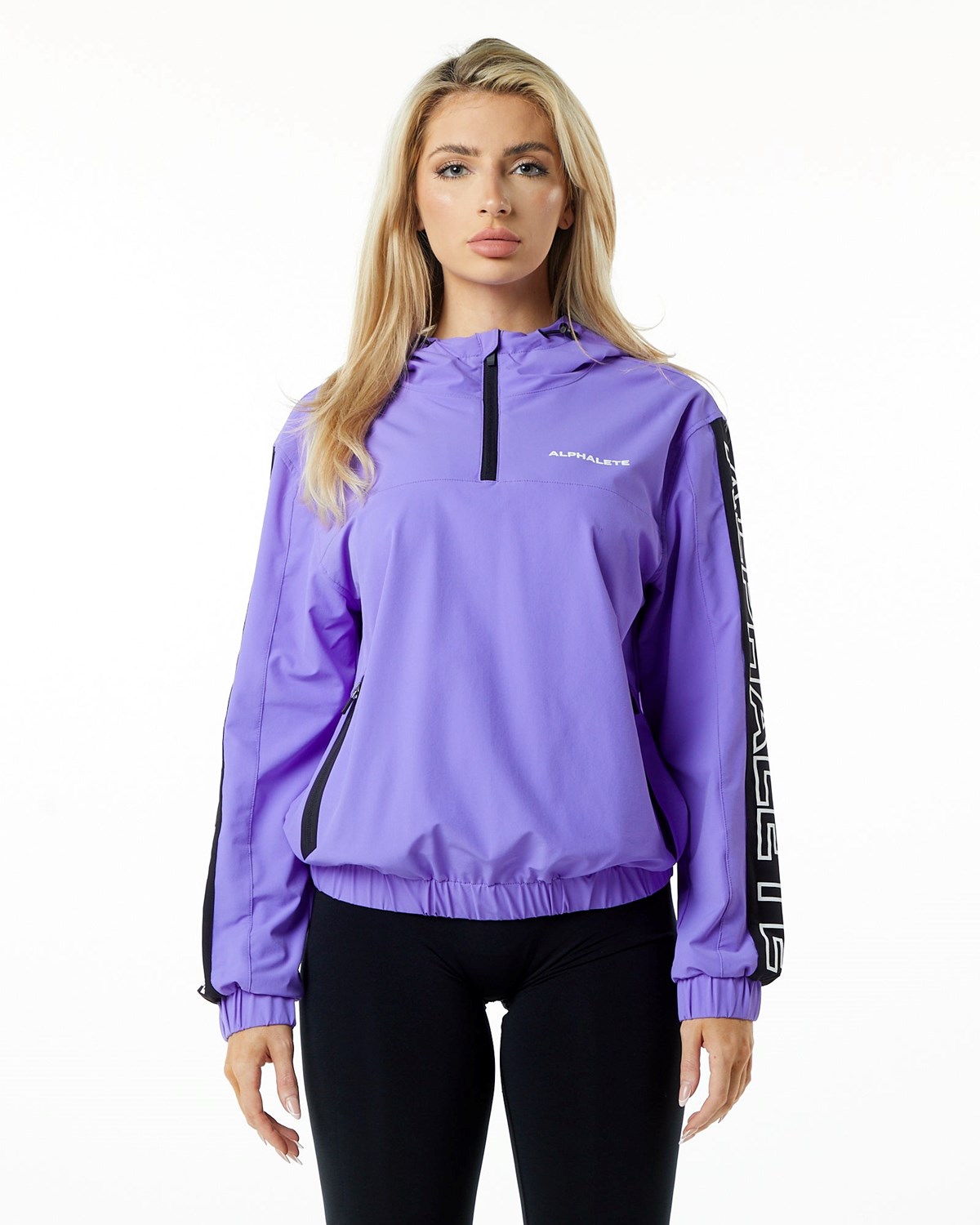 Alphalete Woven Performance Jacket Synthetic Violet | 94137-PMRN