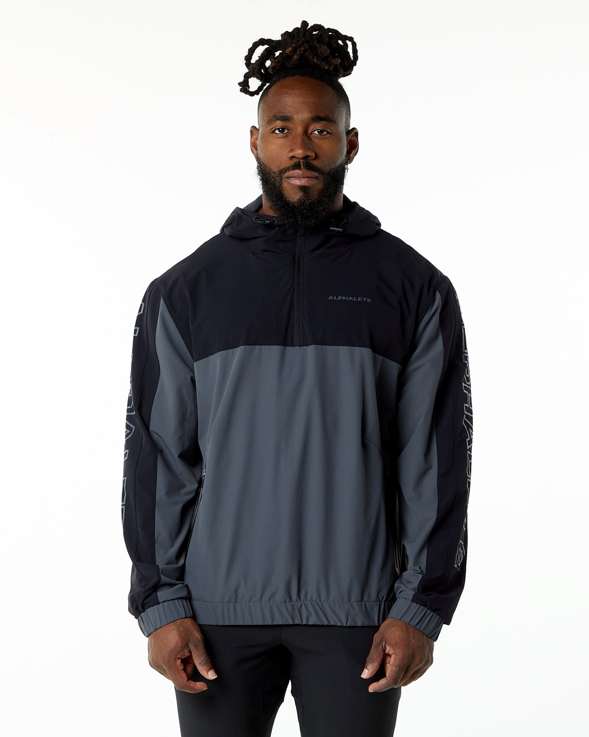 Alphalete Woven Performance Jacket Szare | 98154-MBCZ