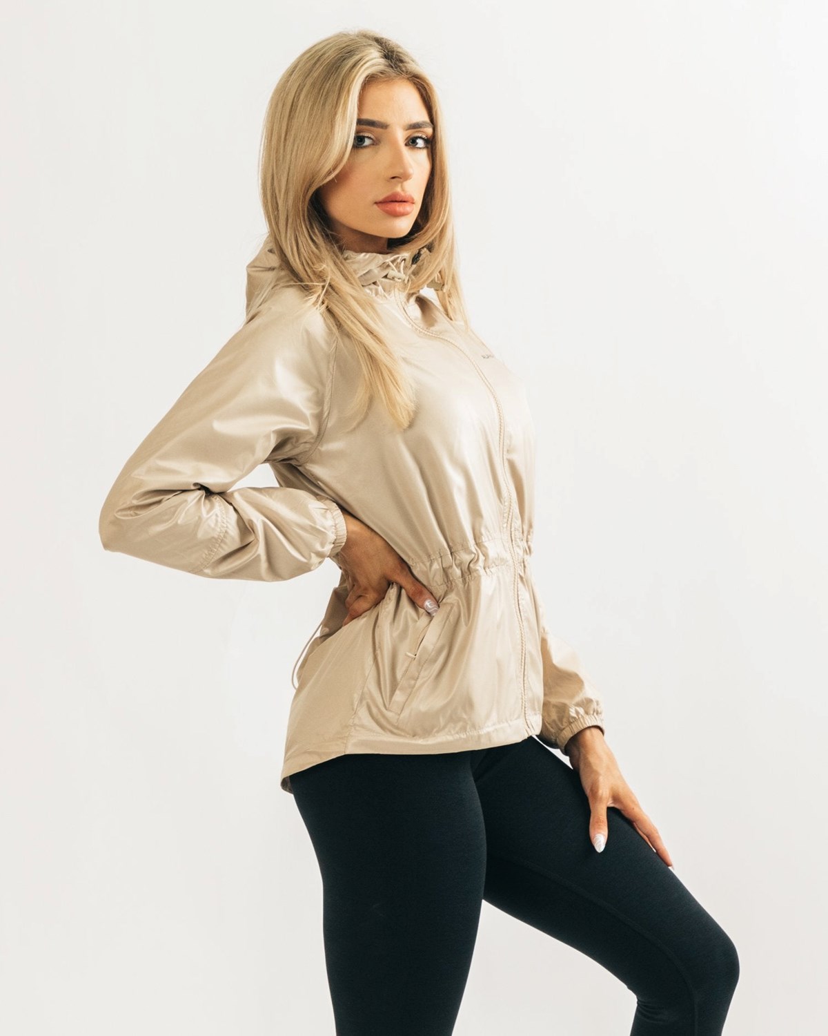 Alphalete Woven Performance Jacket Tan | 15829-UEQW