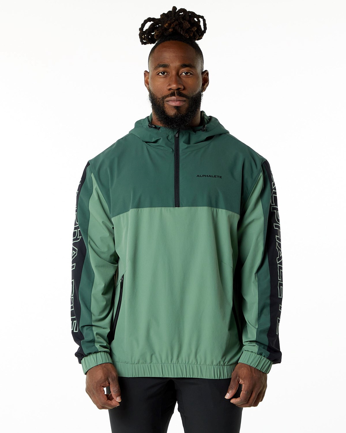 Alphalete Woven Performance Jacket Wild Sage | 61230-SVBG