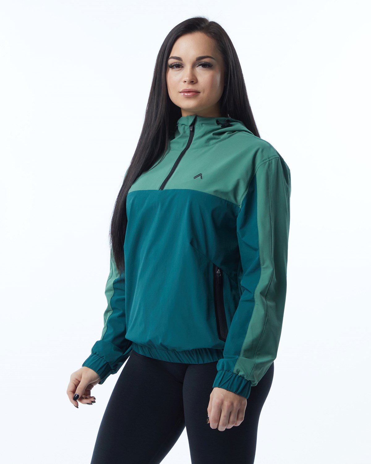 Alphalete Woven Performance Jacket Zielone | 87296-SJQC