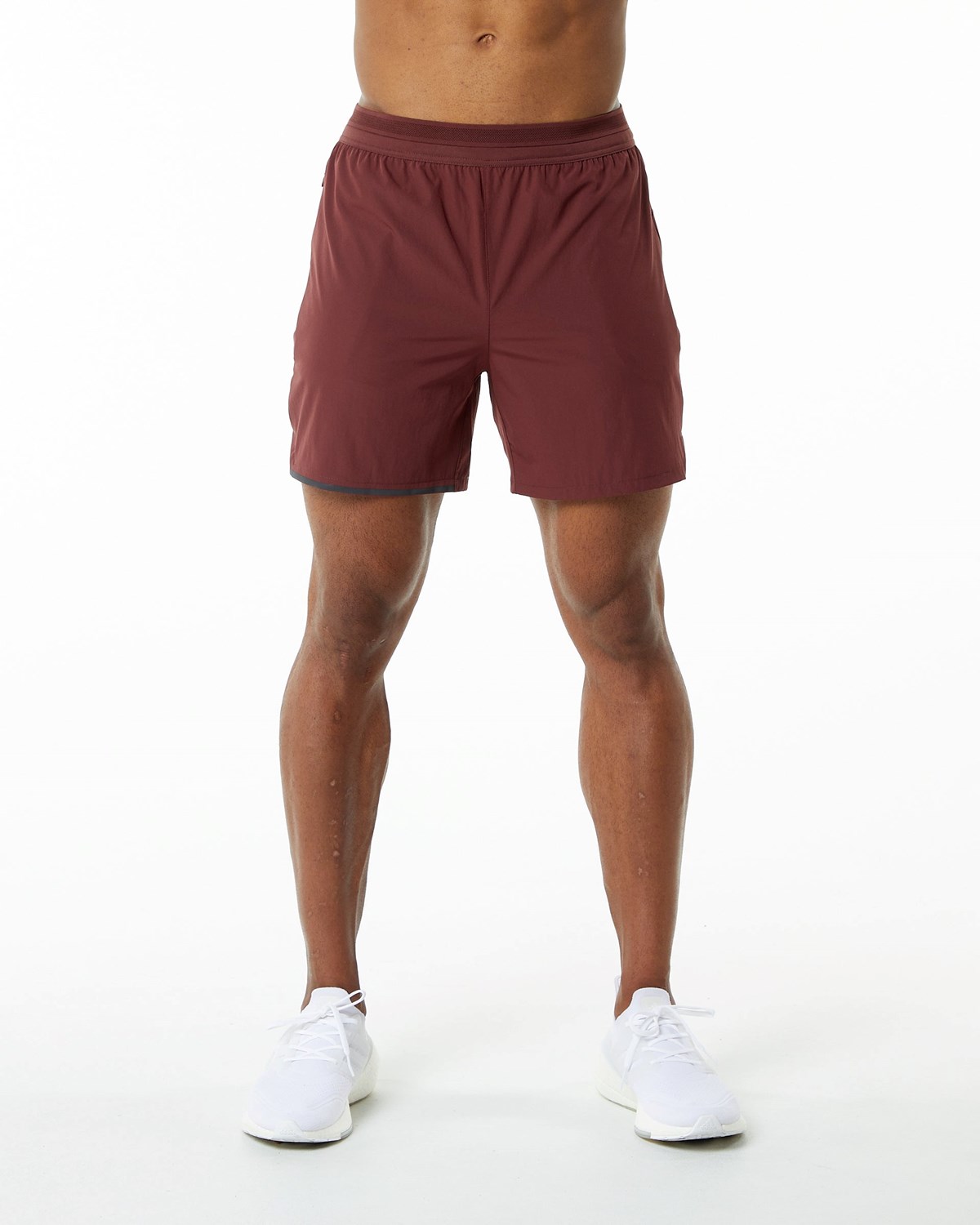 Alphalete Woven Treningowe Krótkie Merlot | 23519-YCST