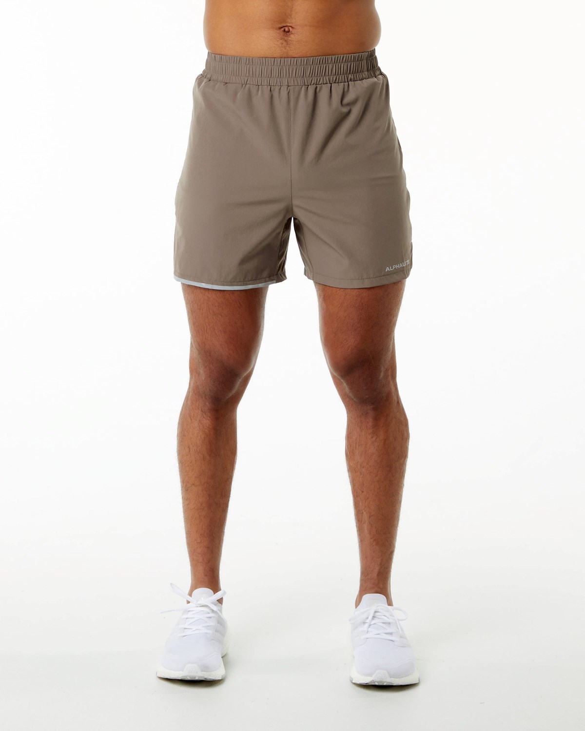 Alphalete Woven Treningowe Krótkie Mocha | 62938-AMVQ